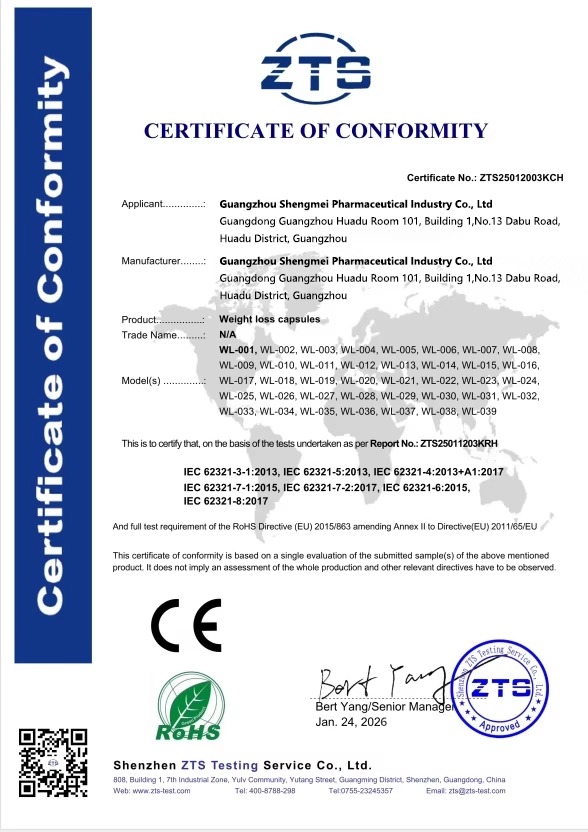 CE / RoHS Certificate of Conformity