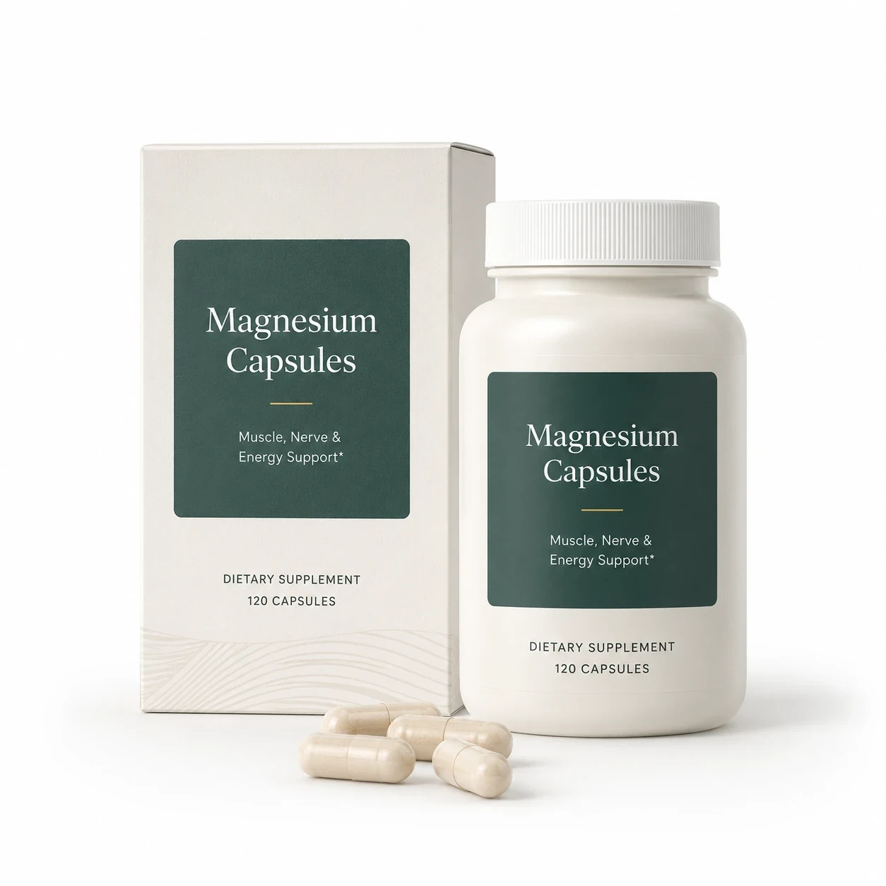 Magnesium Capsules private label product packaging