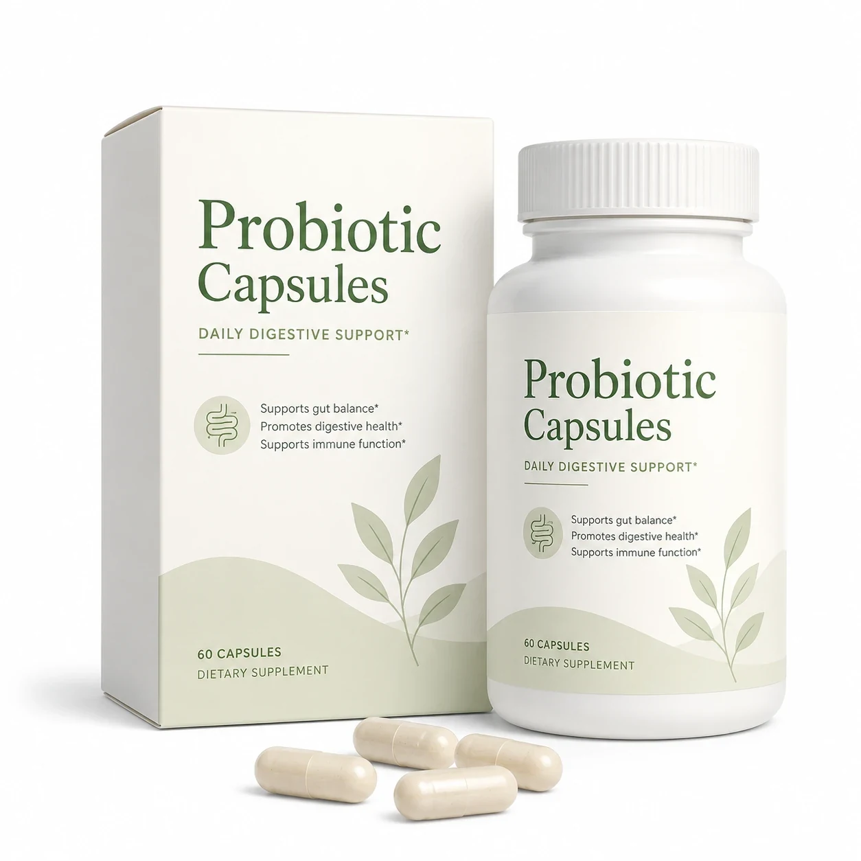 Probiotic Capsules private label product packaging