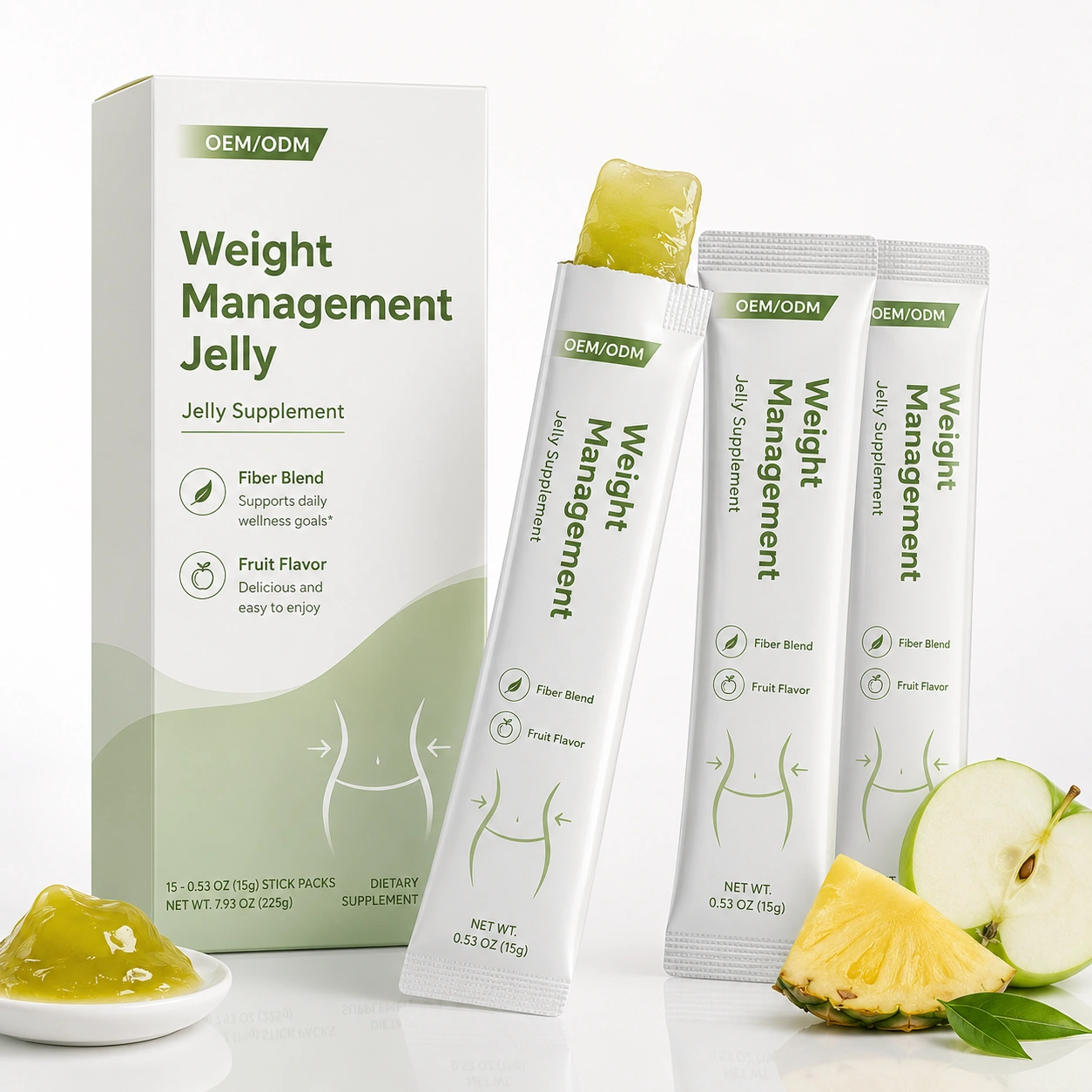 Weight Management Jelly Sticks private label product packaging