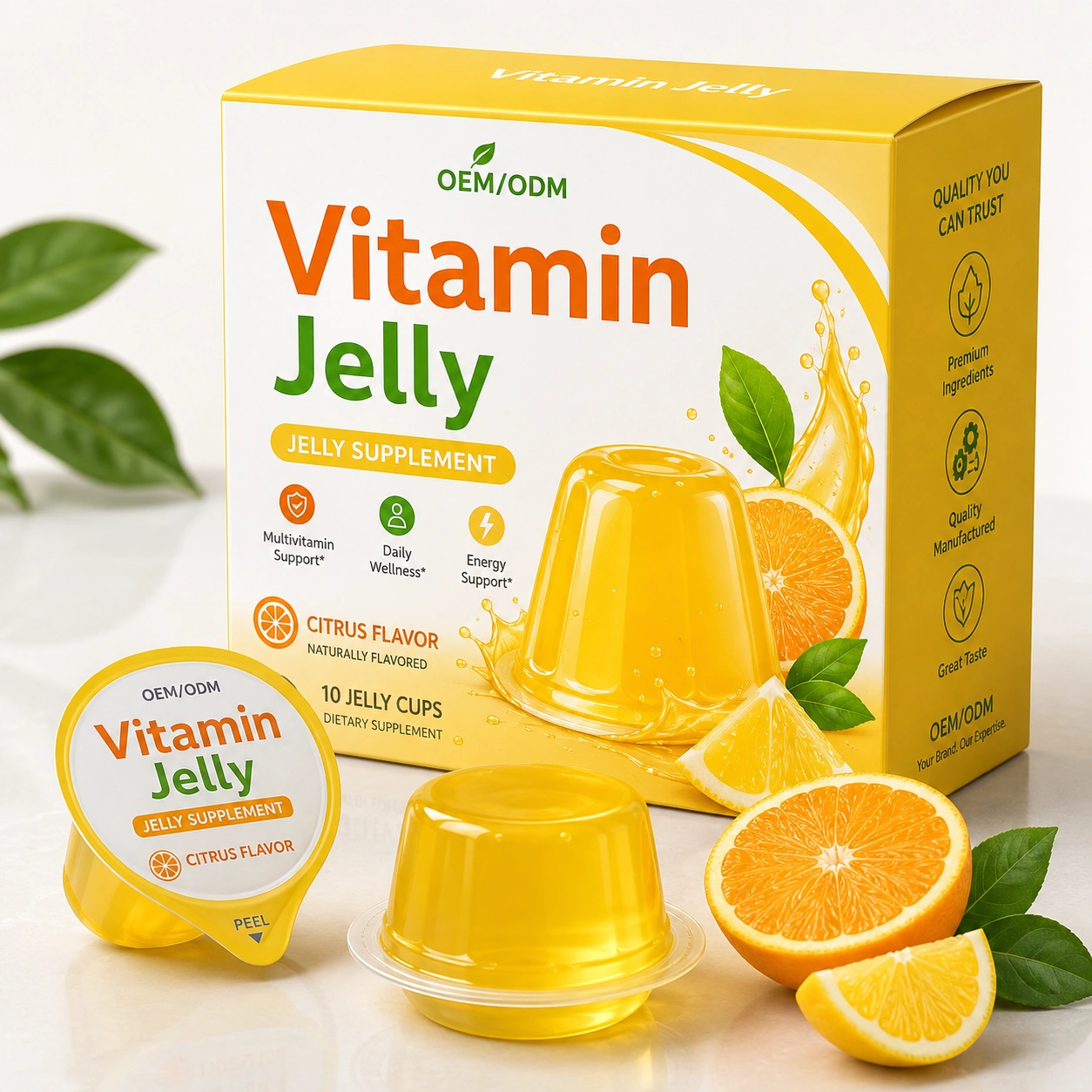 Vitamin Jelly Cups private label product packaging