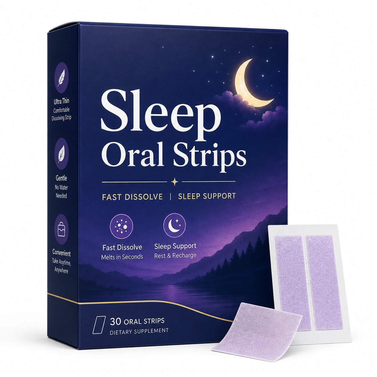 Sleep Oral Strips private label product packaging