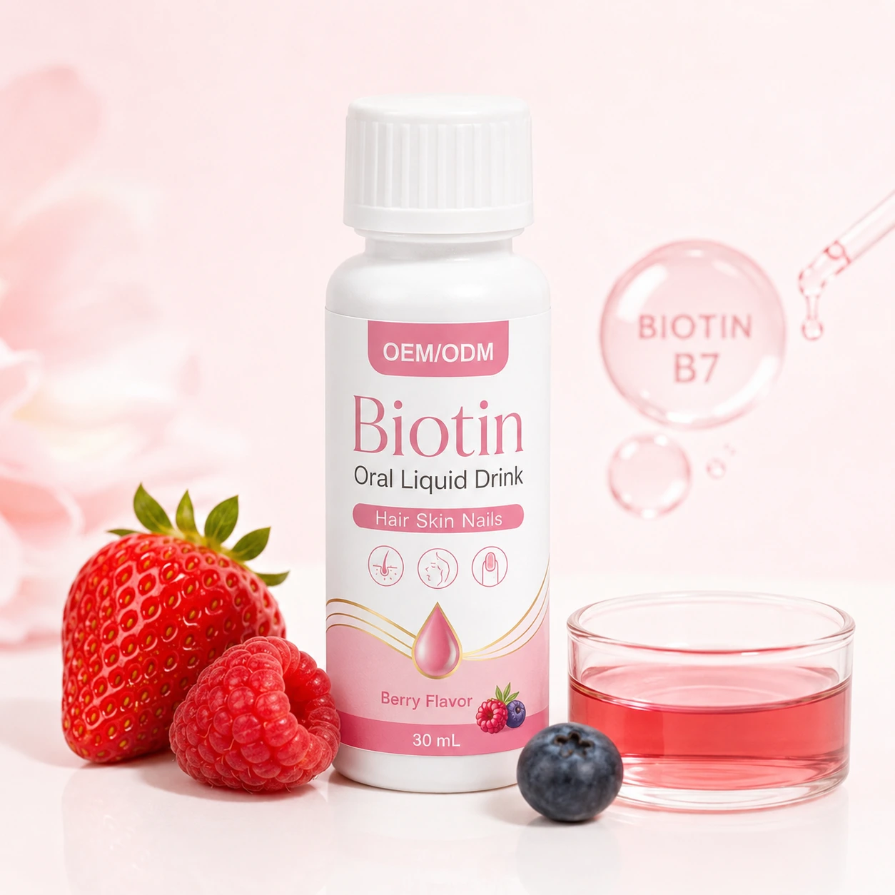 Biotin Oral Liquid private label product packaging