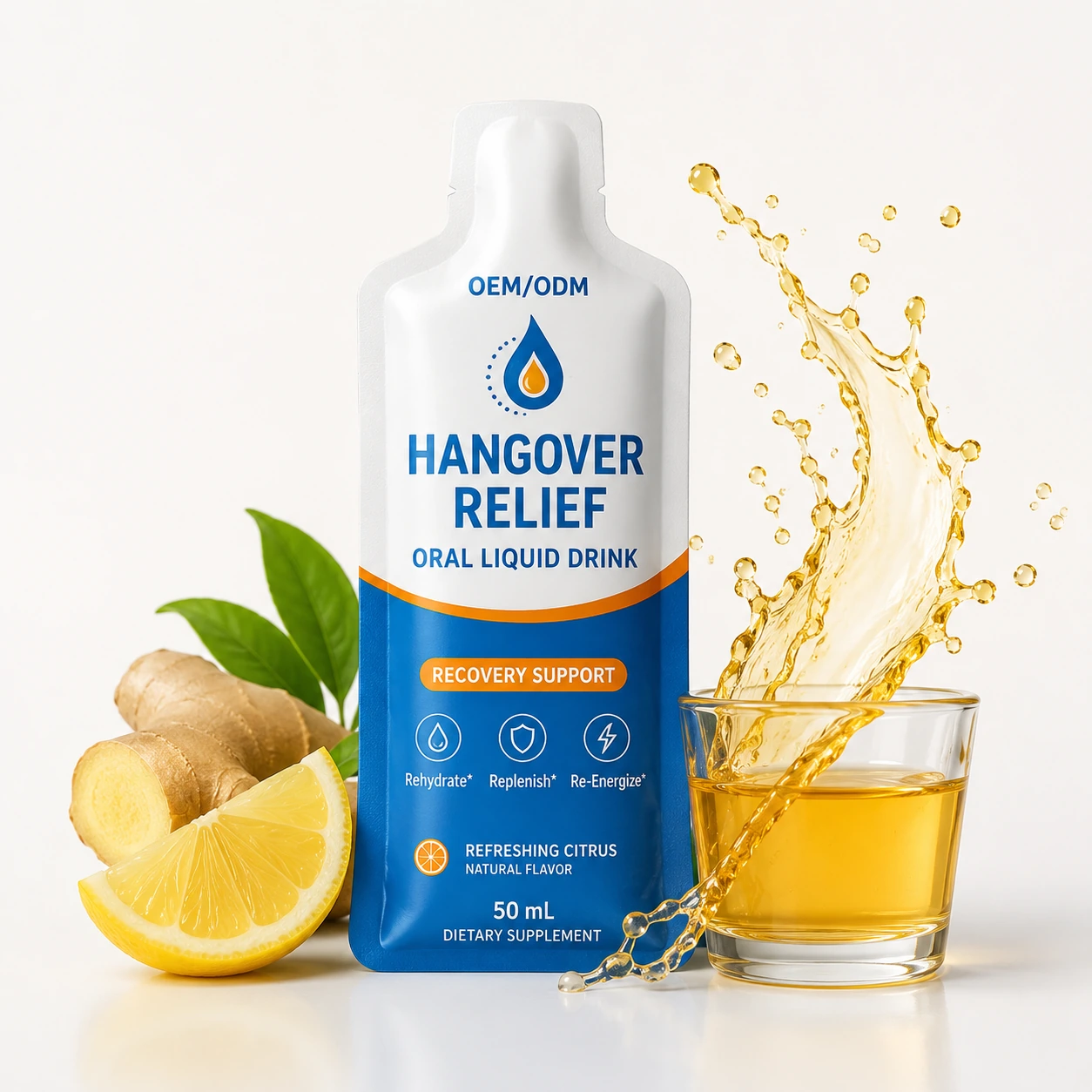 Hangover Relief Oral Liquid private label product packaging