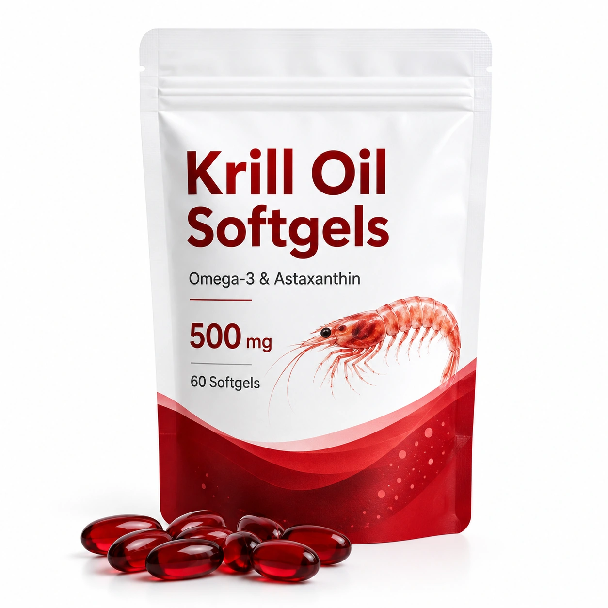 Krill Oil Softgels private label product packaging