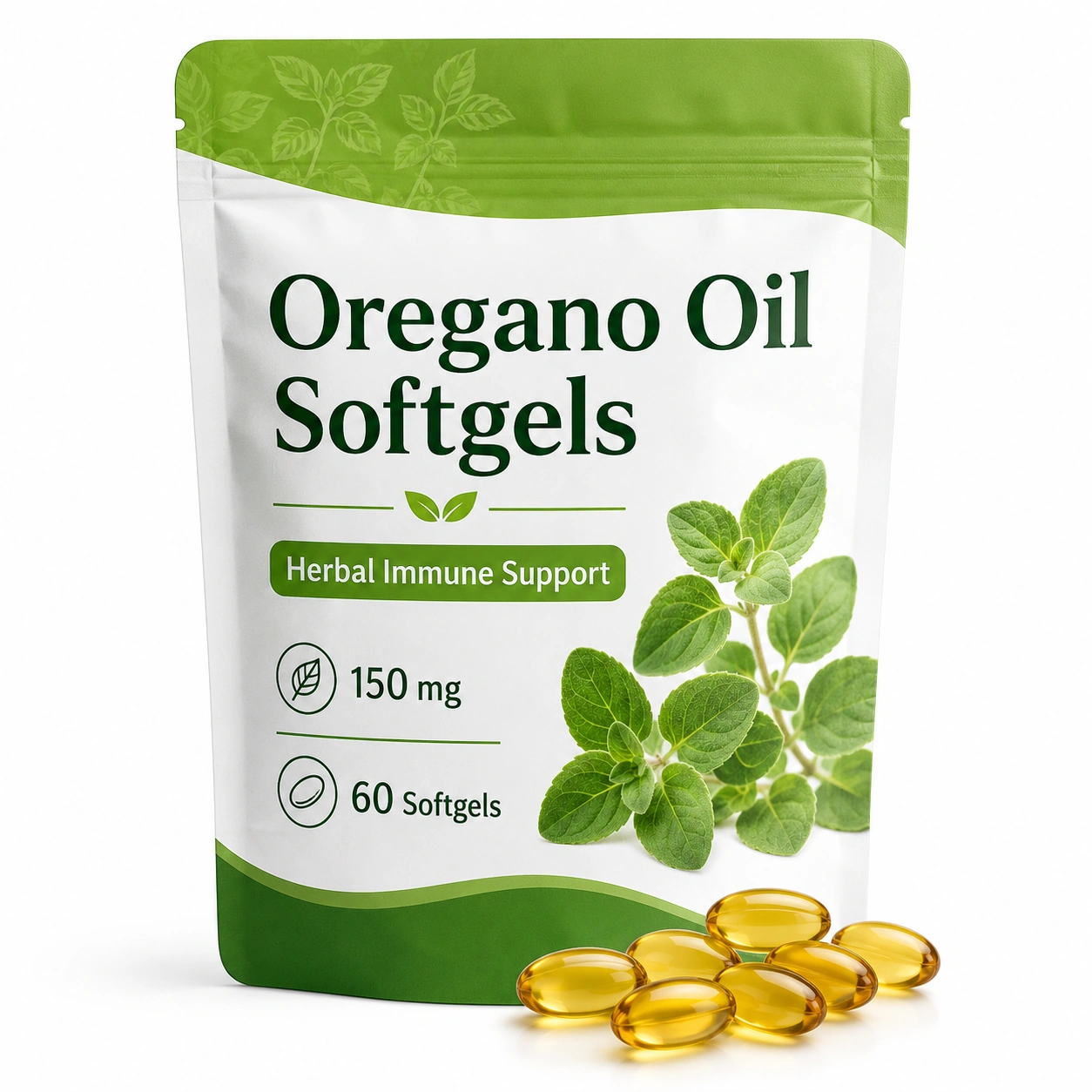Oregano Oil Softgels private label product packaging