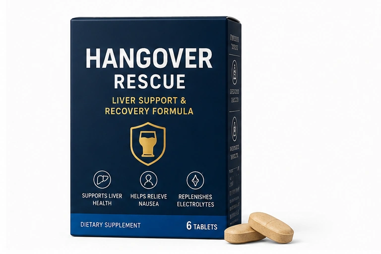 Hangover Relief Tablets private label product packaging