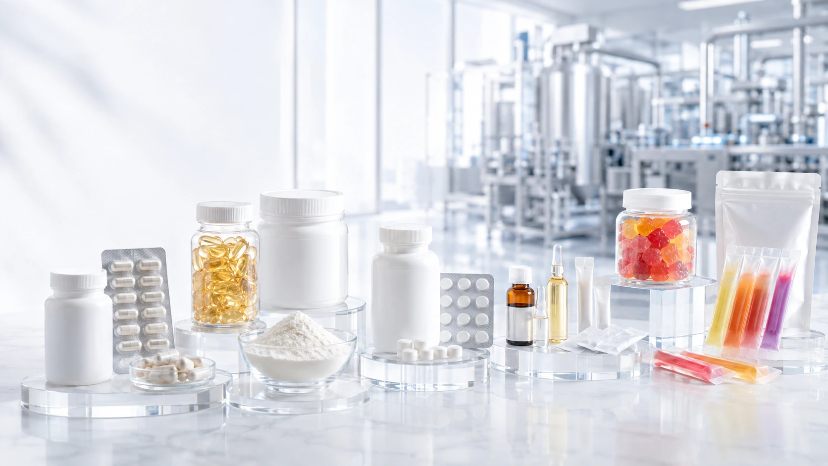 Multiple supplement dosage forms and packaging concepts