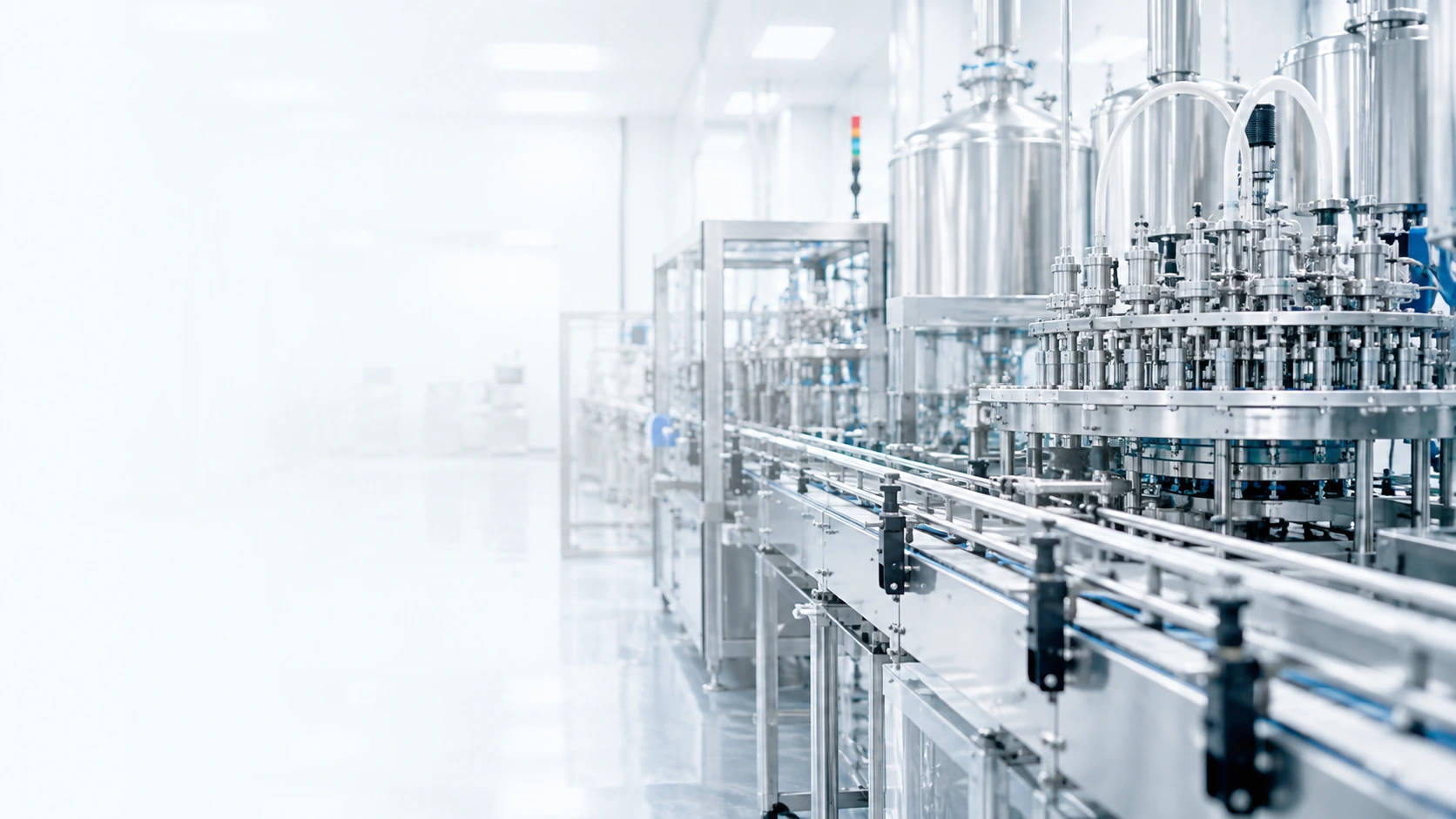 Supplement manufacturing machinery and factory environment