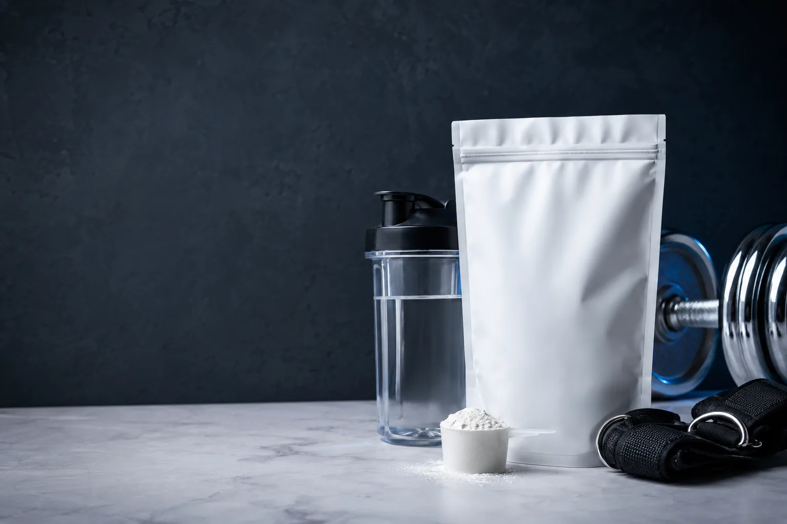 Creatine supplement concept