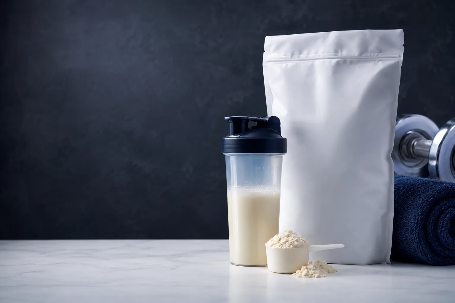 Whey Protein supplement concept