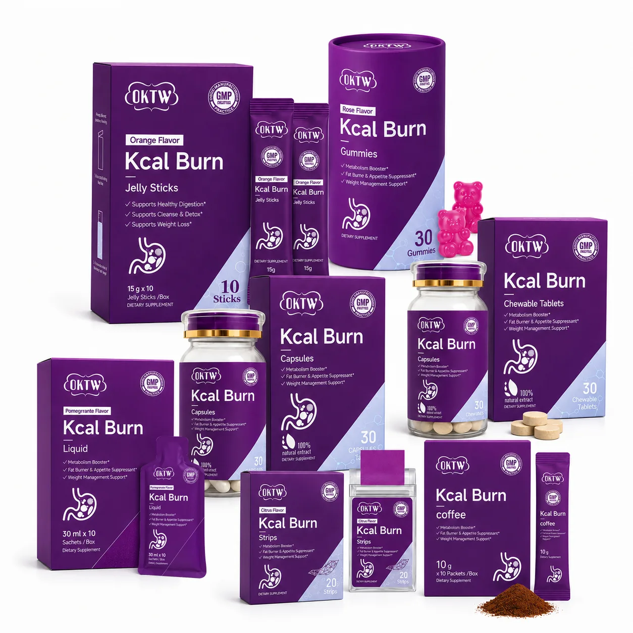 Appetite & Satiety Supplement across seven ready-stock dosage formats