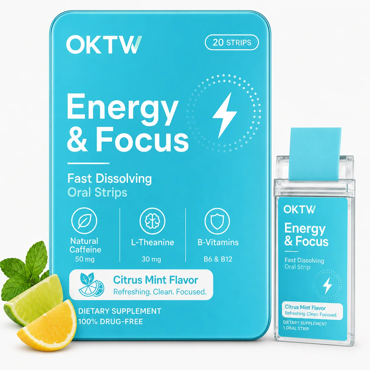 Energy & Focus Oral Strips ready-stock oral dissolving film