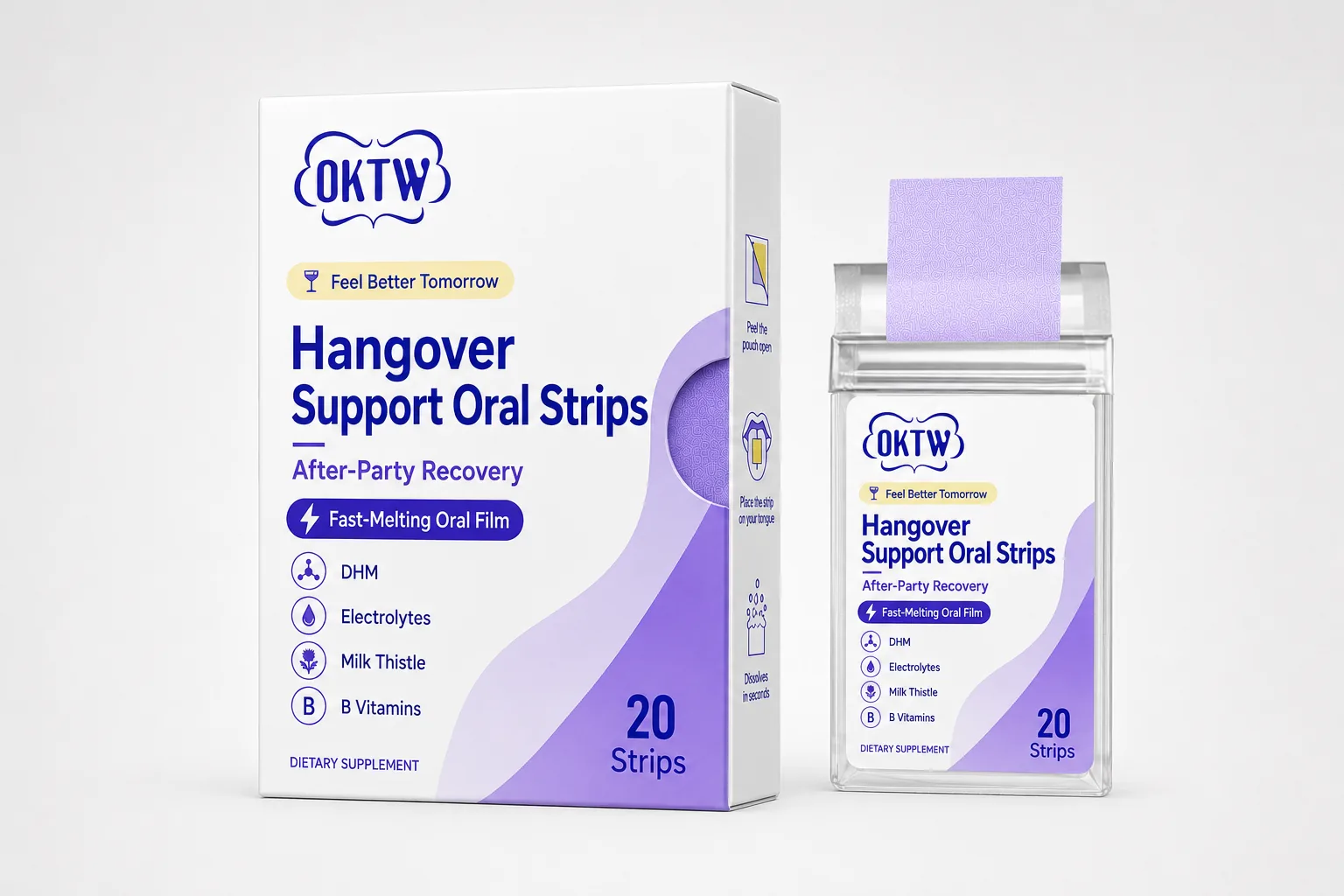 Hangover Support Oral Strips ready-stock oral dissolving film
