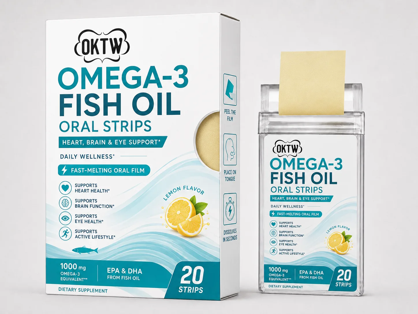 Omega-3 Fish Oil Oral Strips ready-stock oral dissolving film