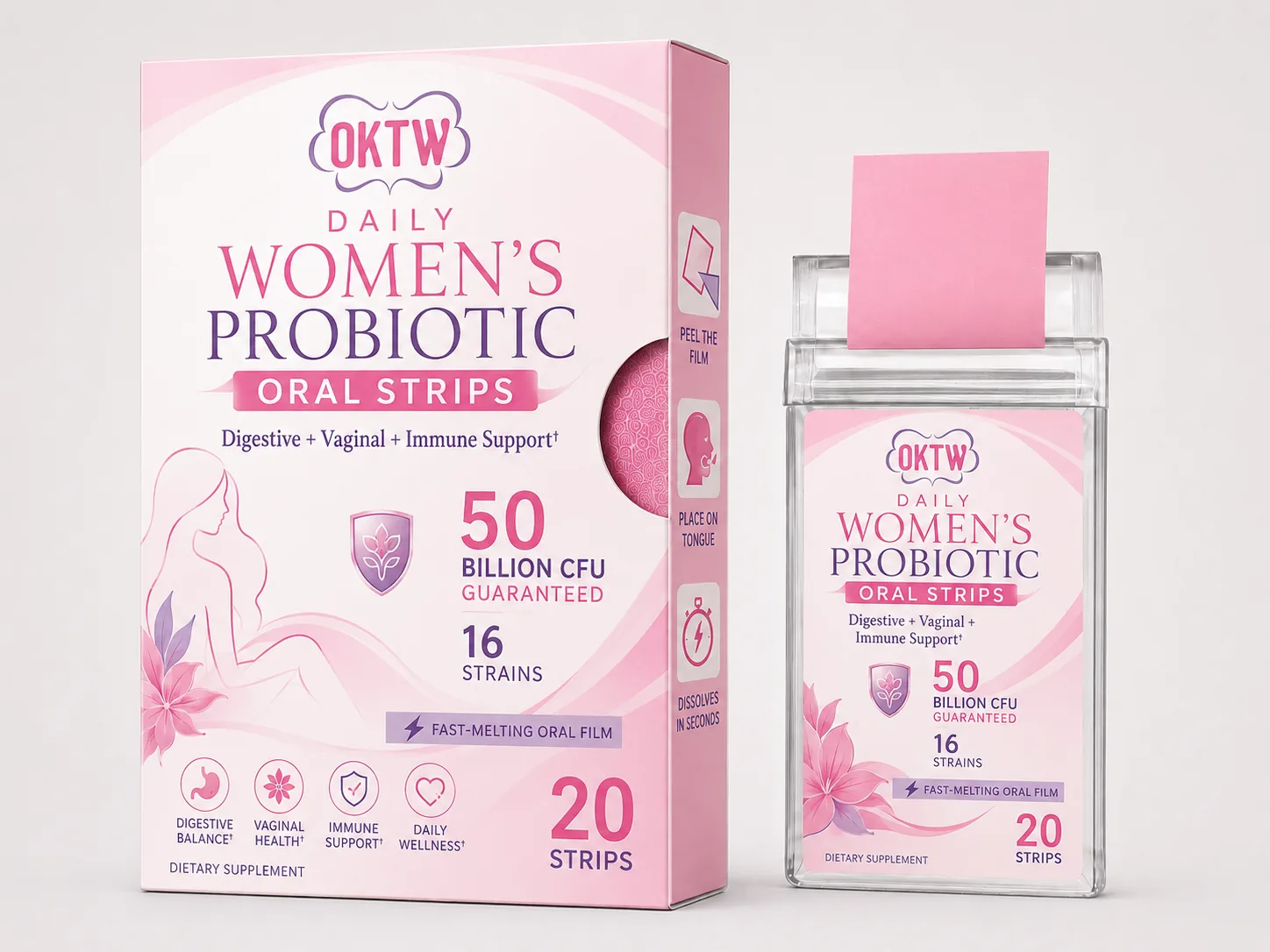 Women's Probiotic Oral Strips ready-stock oral dissolving film