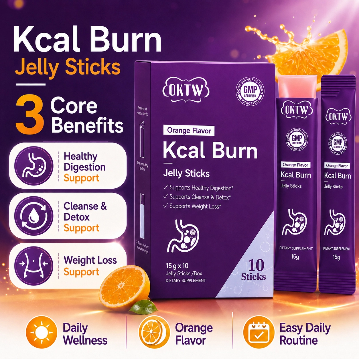 OKTW Kcal Burn Jelly Sticks Primary product view