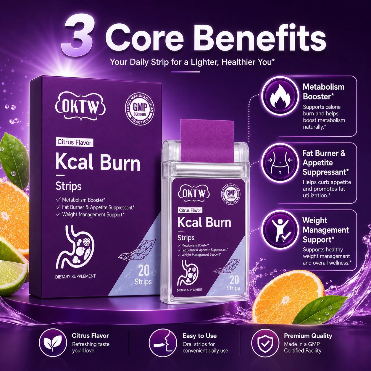 OKTW Kcal Burn Oral Dissolving Films Full set reference