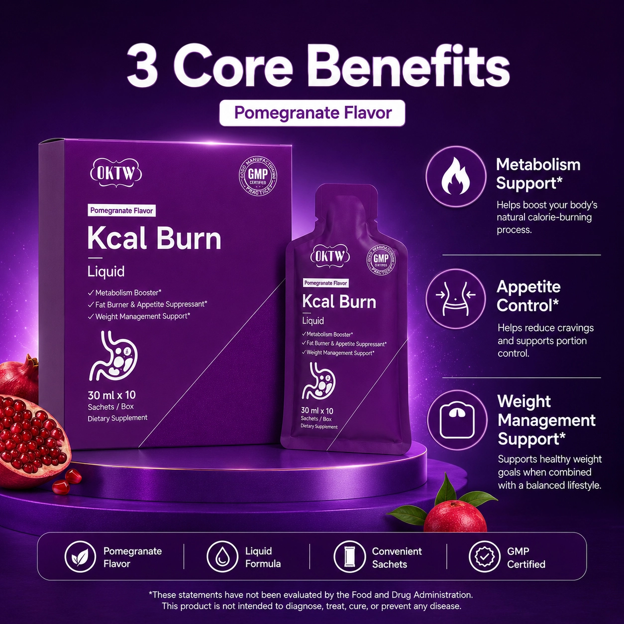 OKTW Kcal Burn Oral Liquids Lifestyle-ready pack