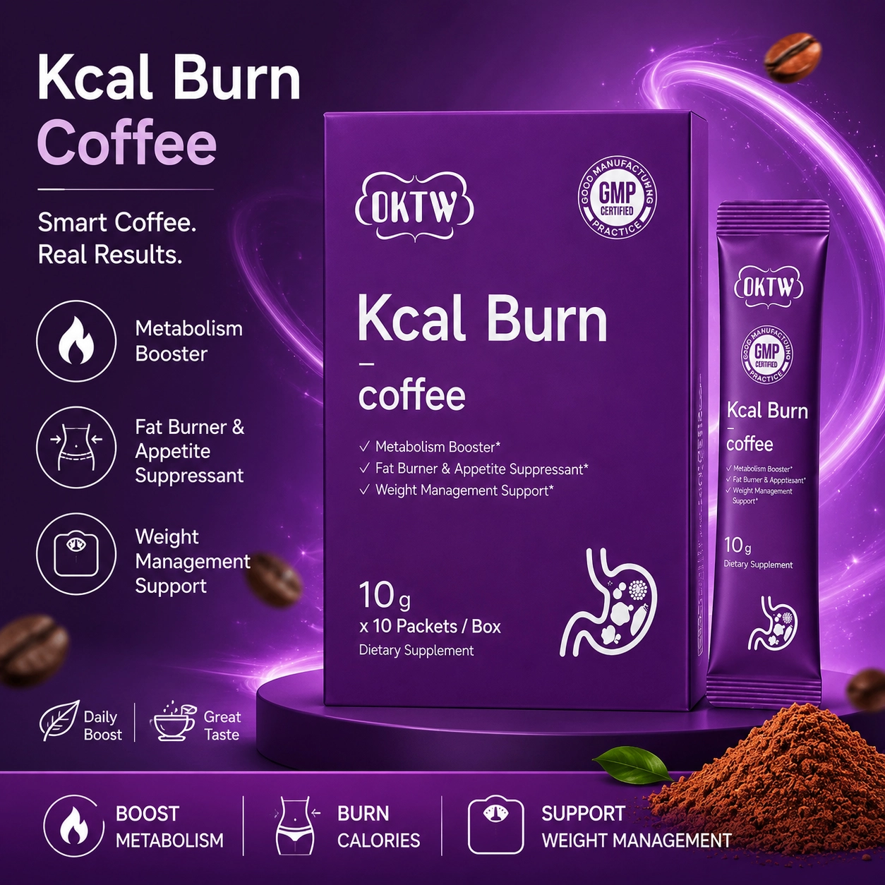OKTW Kcal Burn Powder Sachets Primary product view