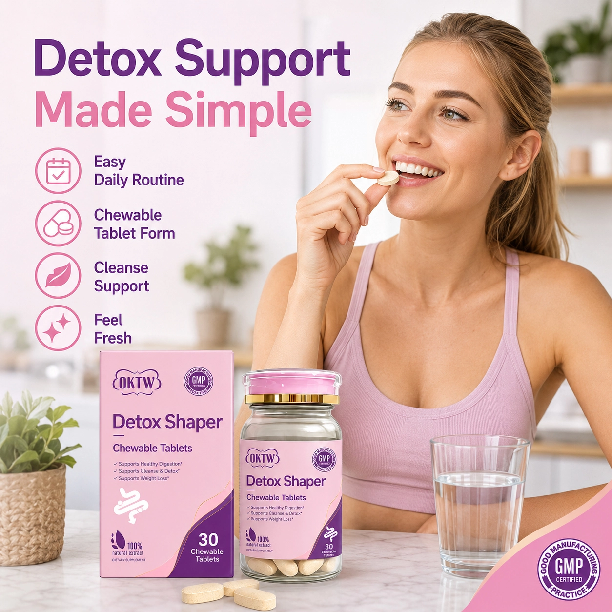 OKTW Detox Shaper Chewable Tablets Full set reference