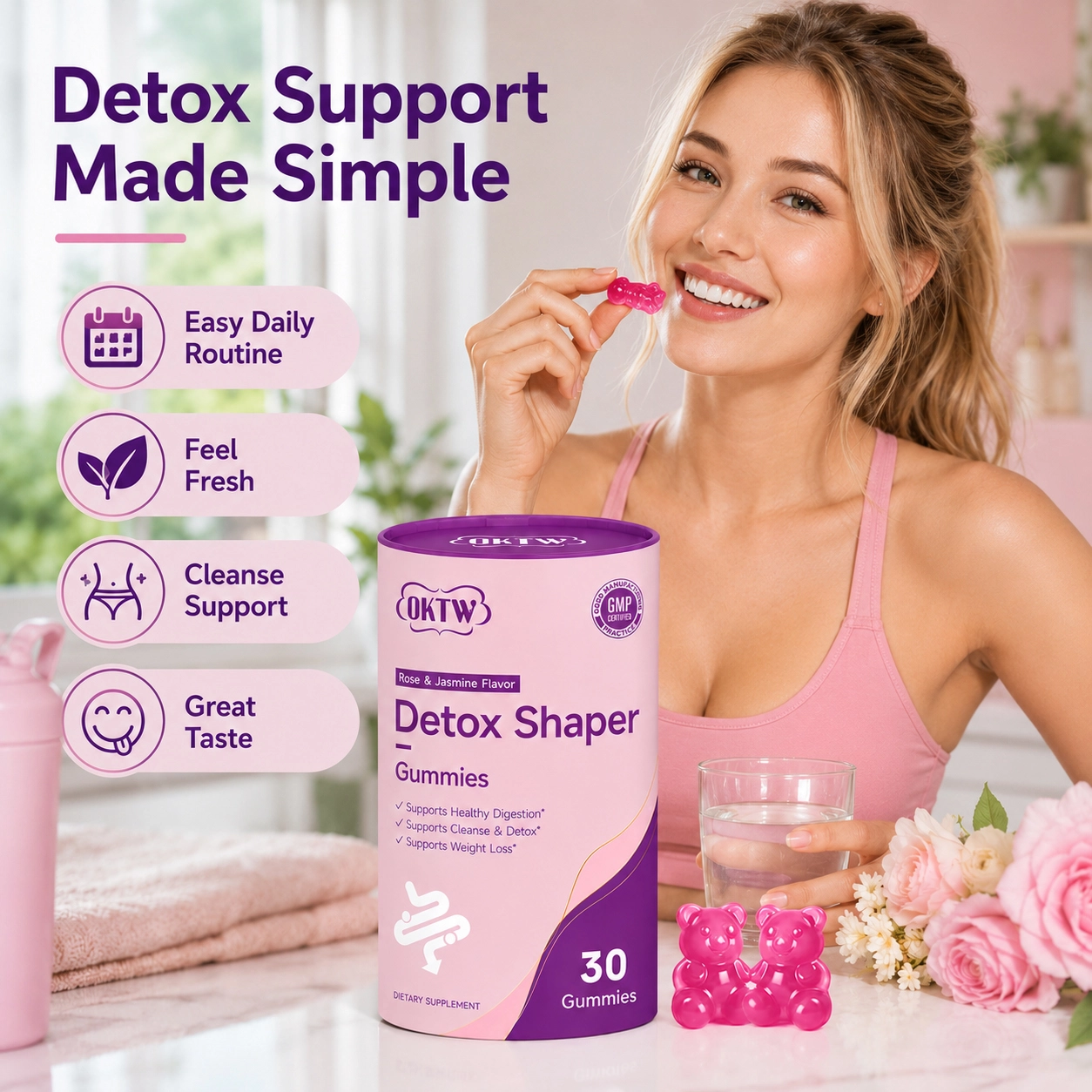 OKTW Detox Shaper Gummies Format detail view