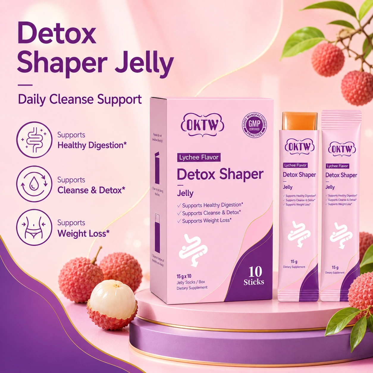 OKTW Detox Shaper Jelly Sticks Primary product view