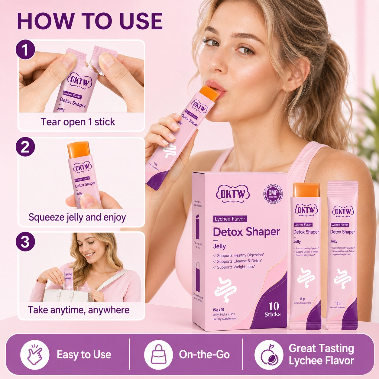 OKTW Detox Shaper Jelly Sticks Format detail view