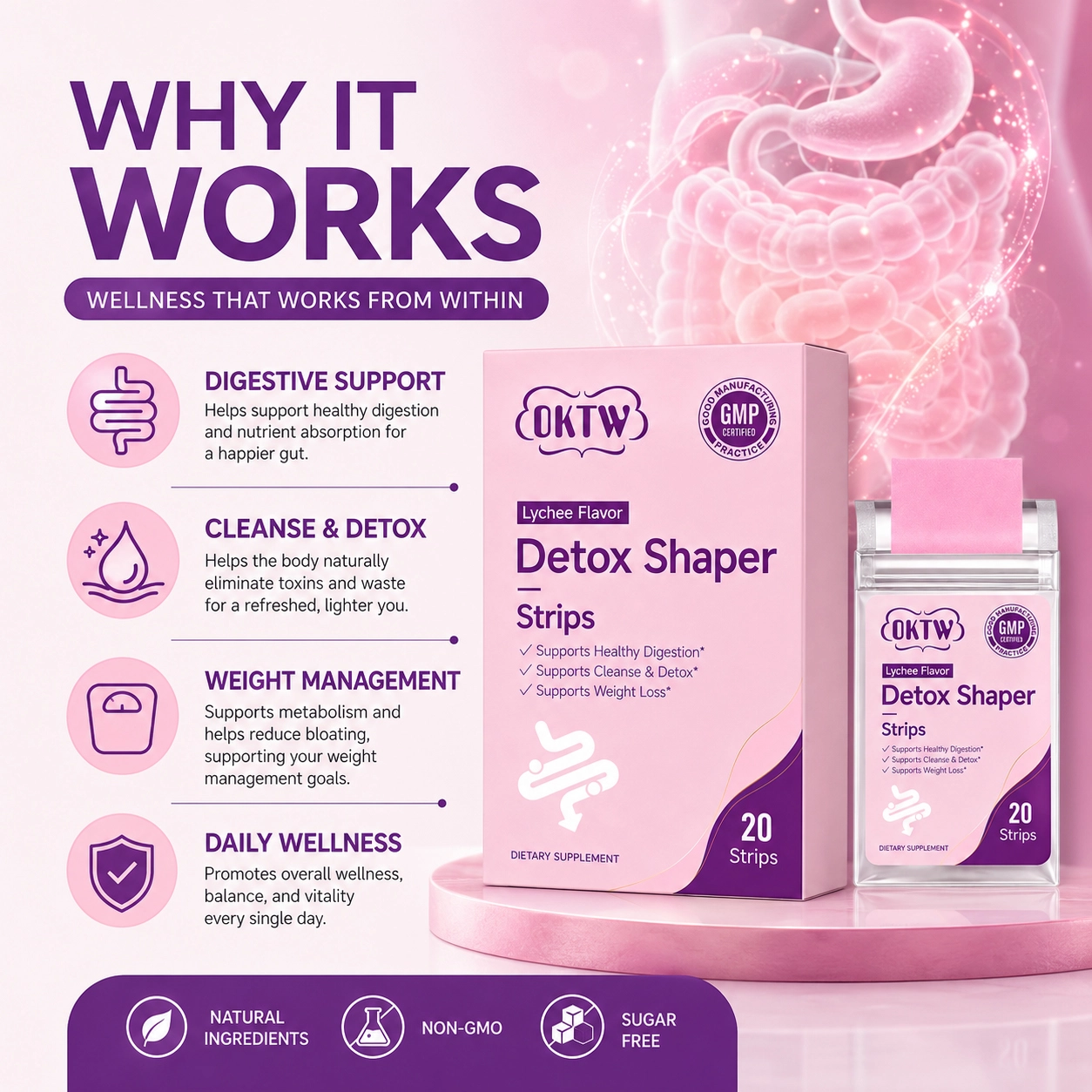 OKTW Detox Shaper Oral Dissolving Films Format detail view