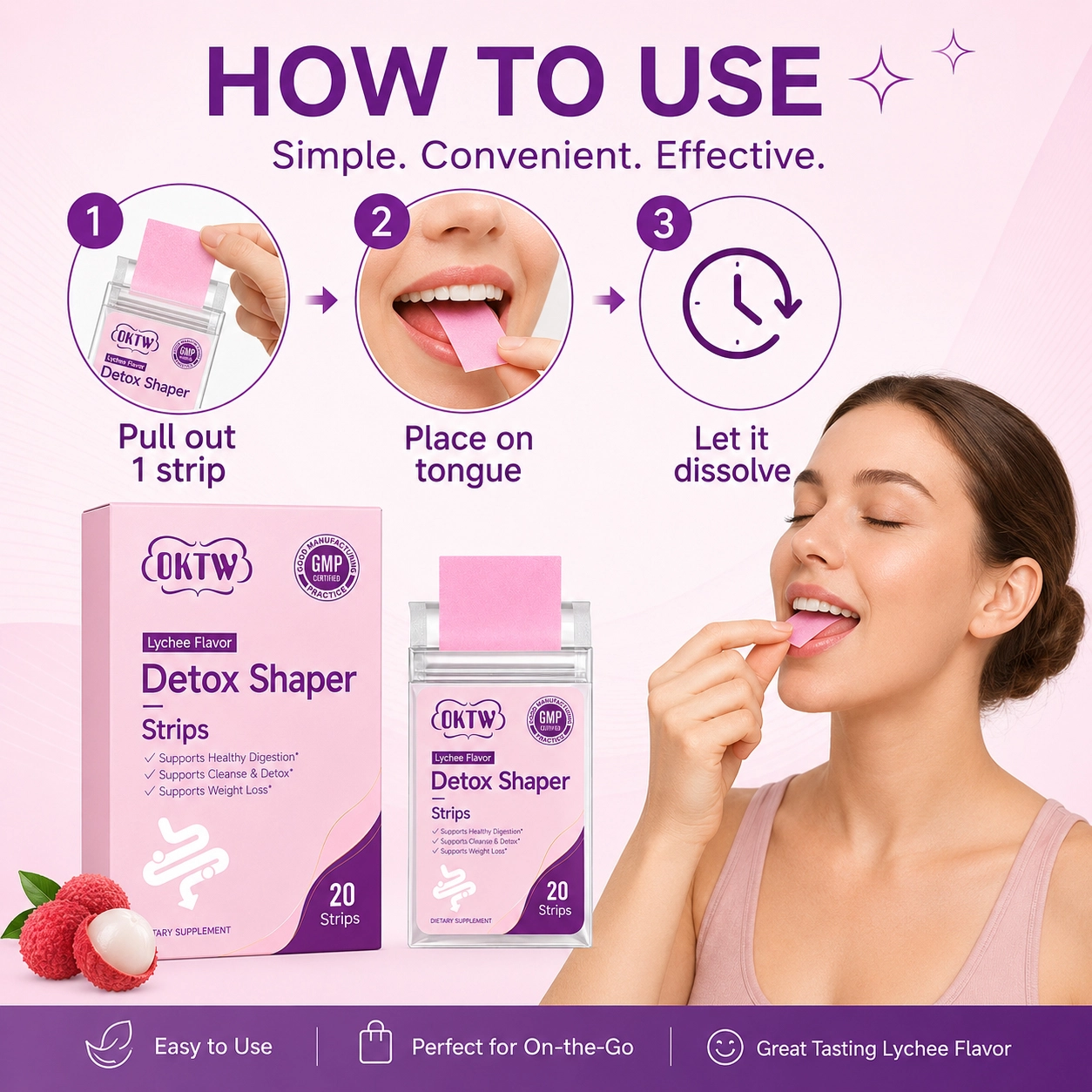 OKTW Detox Shaper Oral Dissolving Films Lifestyle-ready pack