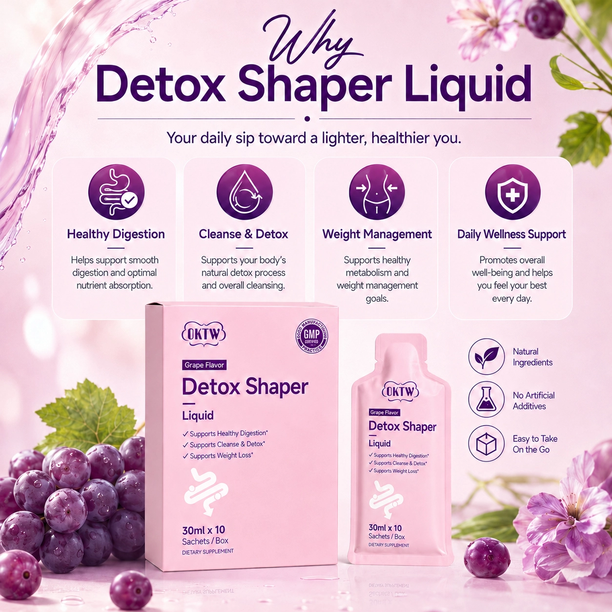 OKTW Detox Shaper Oral Liquids Lifestyle-ready pack