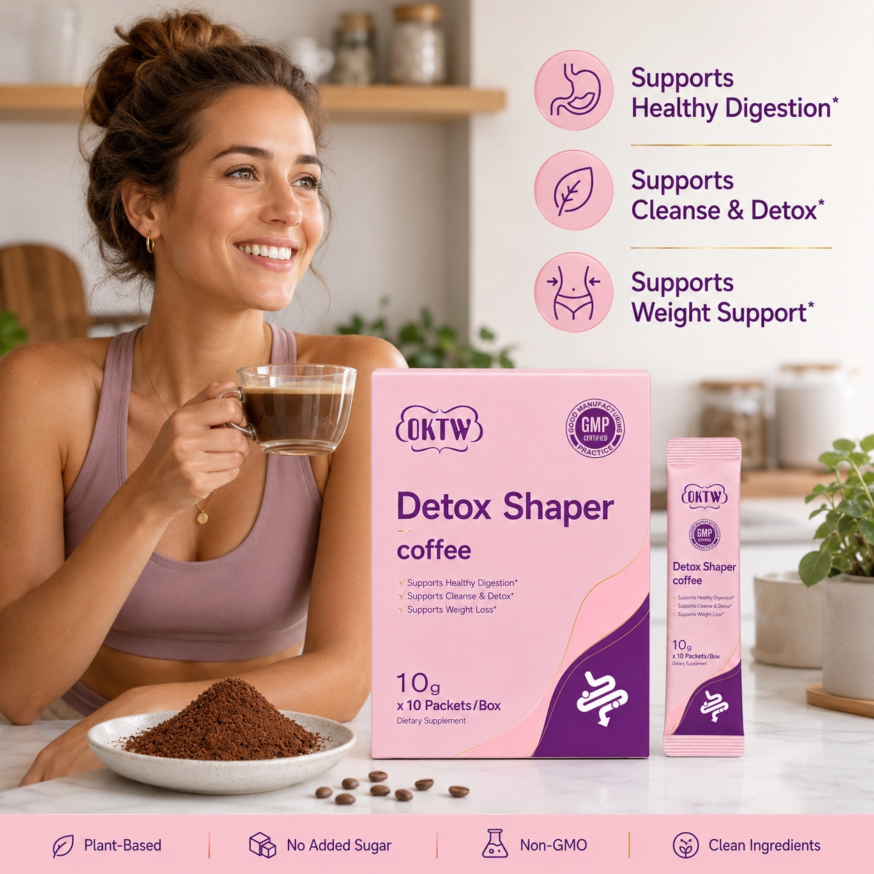 OKTW Detox Shaper Powder Sachets Format detail view