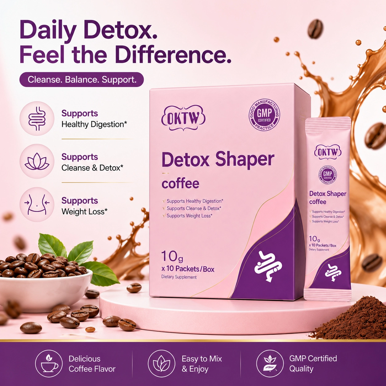 OKTW Detox Shaper Powder Sachets Full set reference
