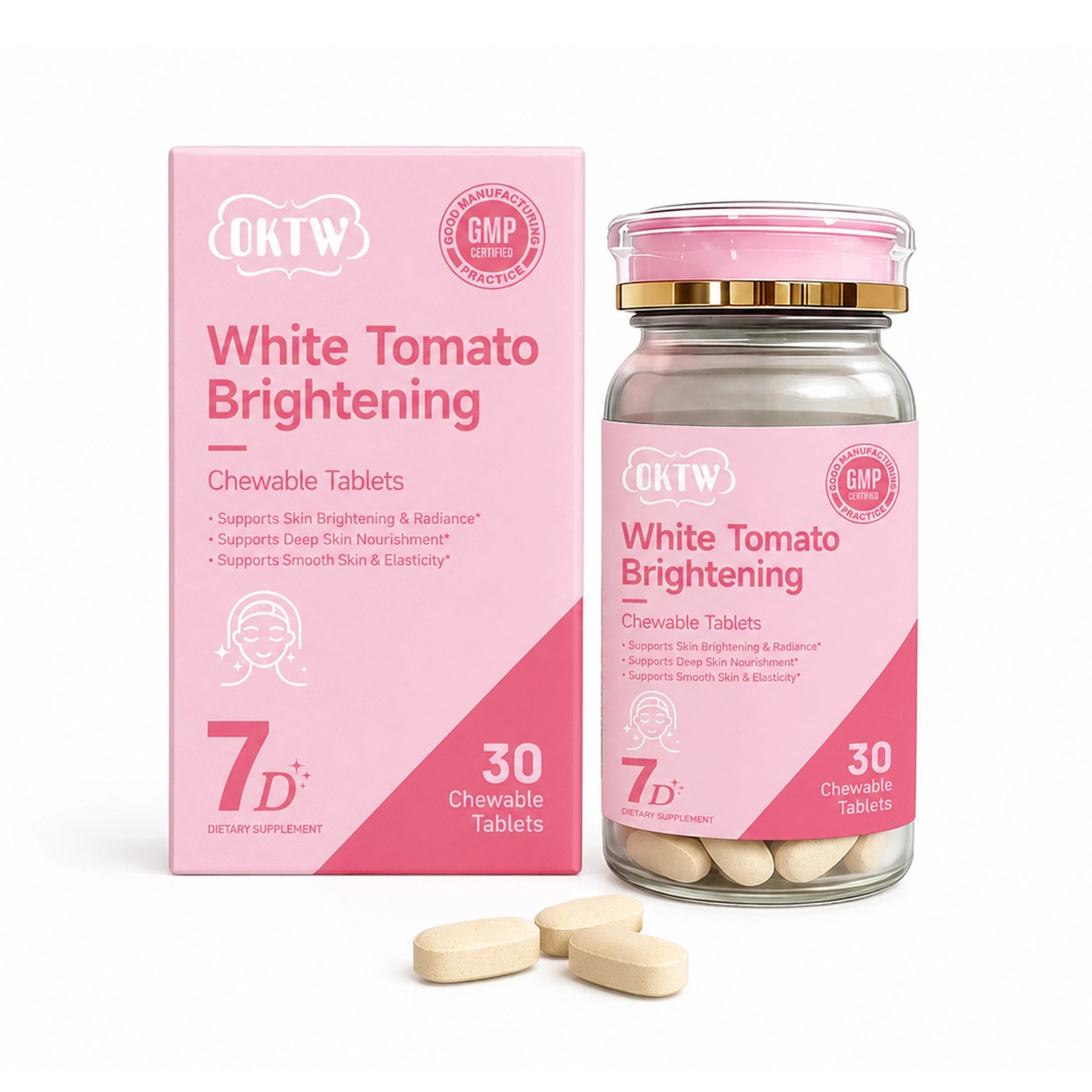 OKTW White Tomato Brightening Chewable Tablets selected product view