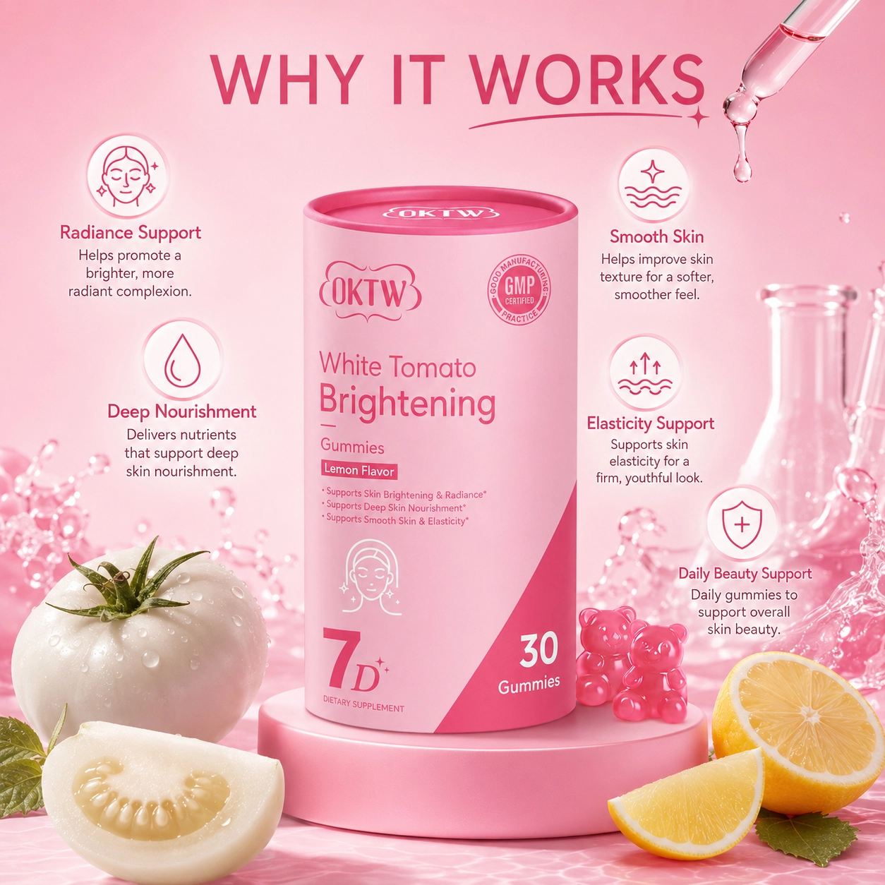 OKTW White Tomato Brightening Gummies Primary product view