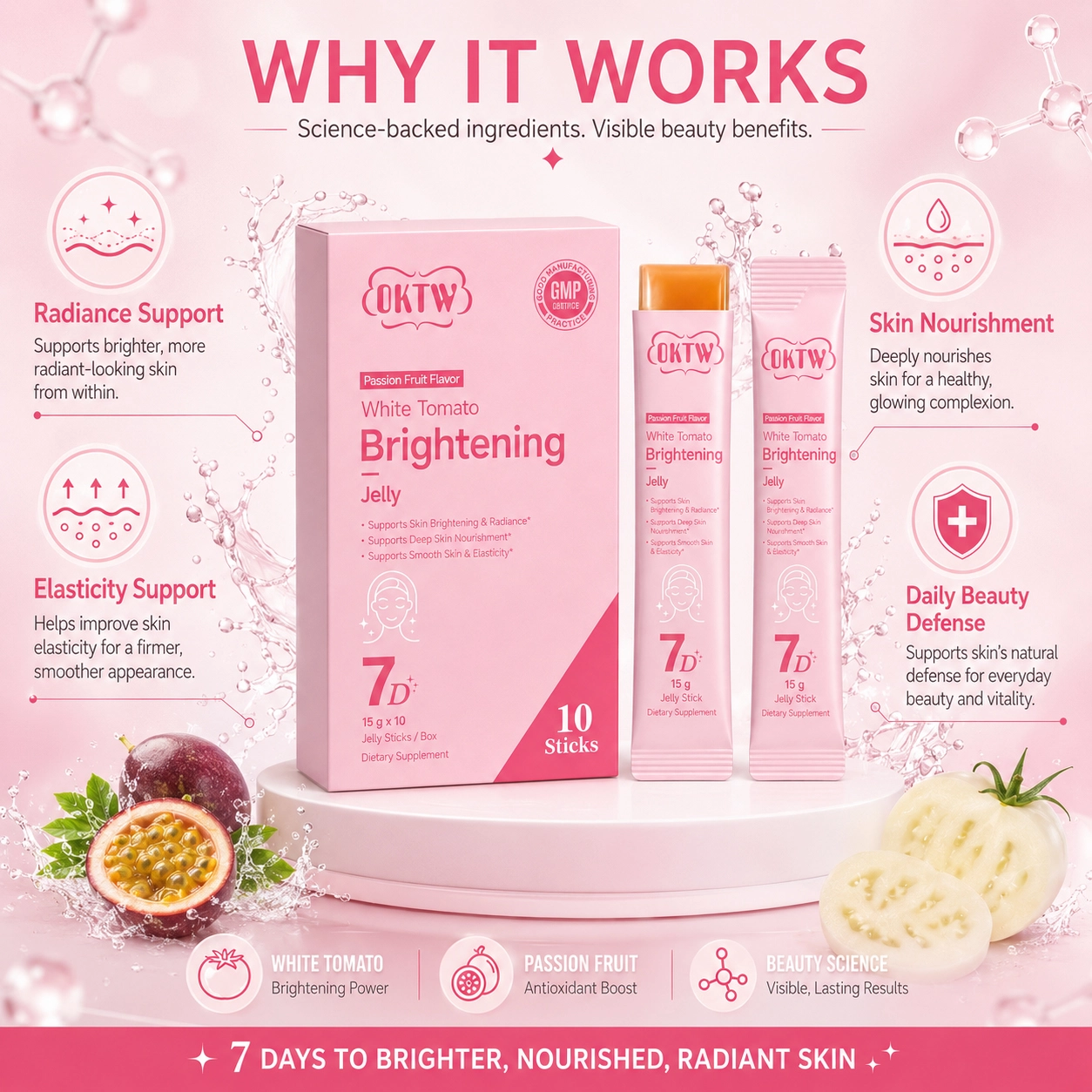 OKTW White Tomato Brightening Jelly Sticks Full set reference
