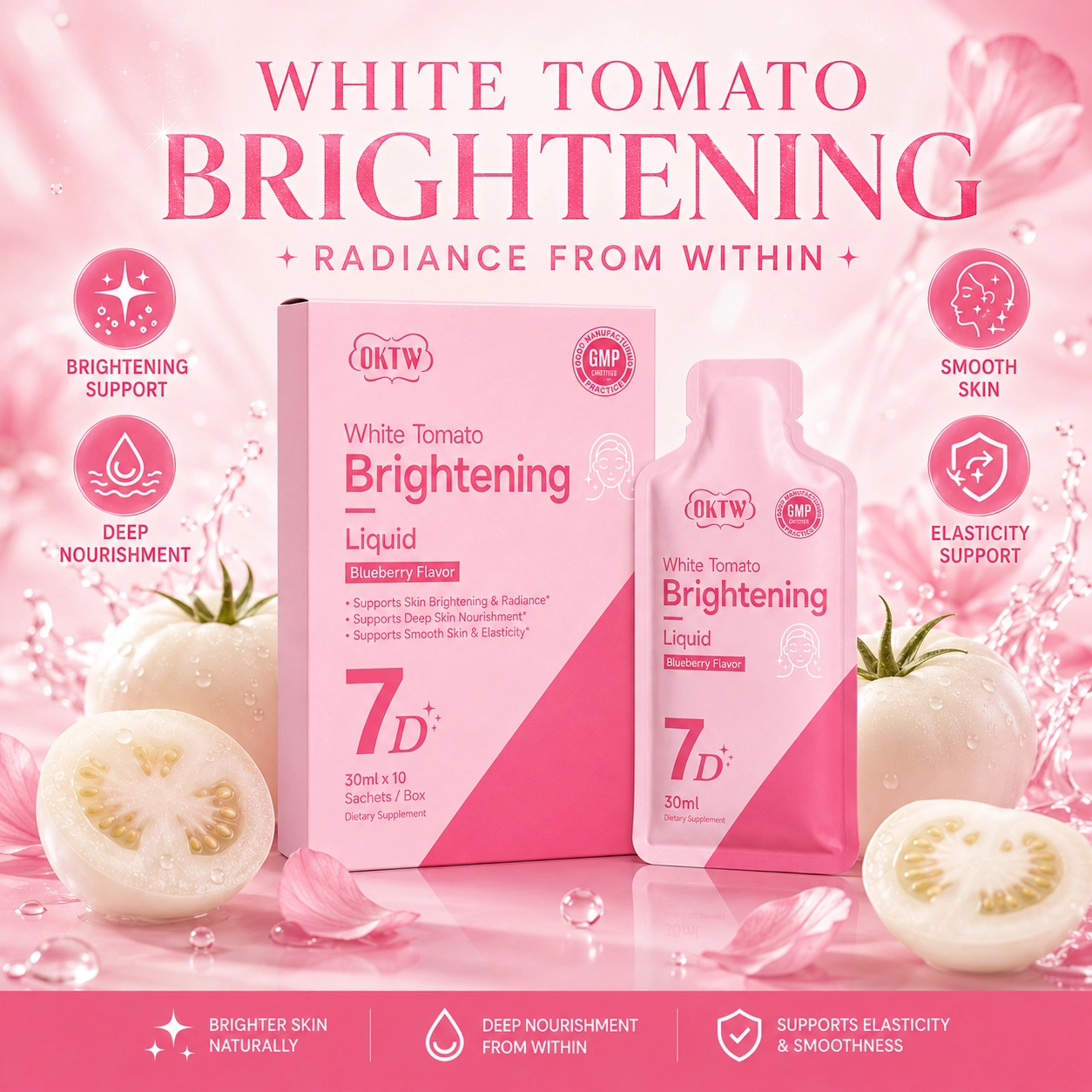OKTW White Tomato Brightening Oral Liquids Format detail view