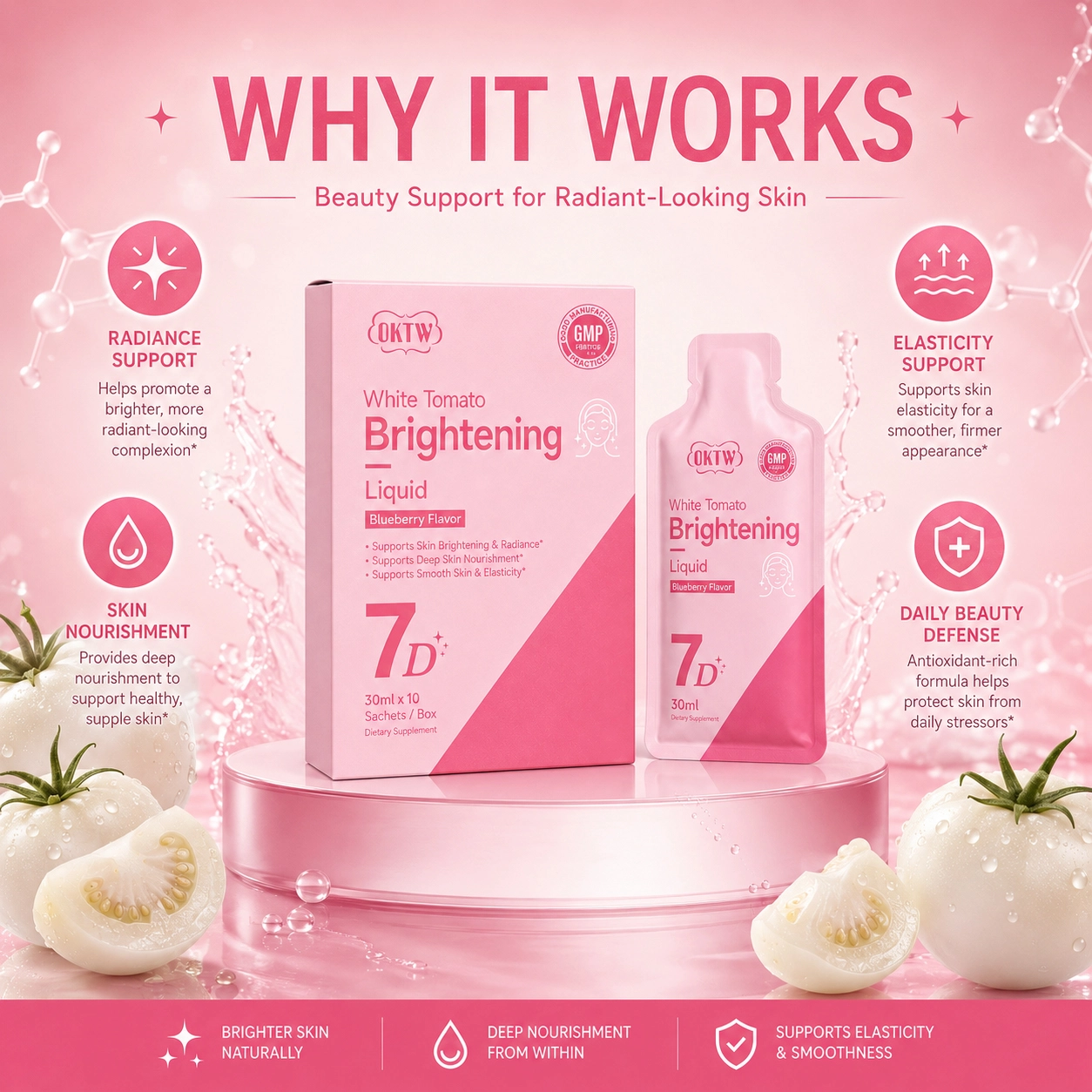 OKTW White Tomato Brightening Oral Liquids Full set reference