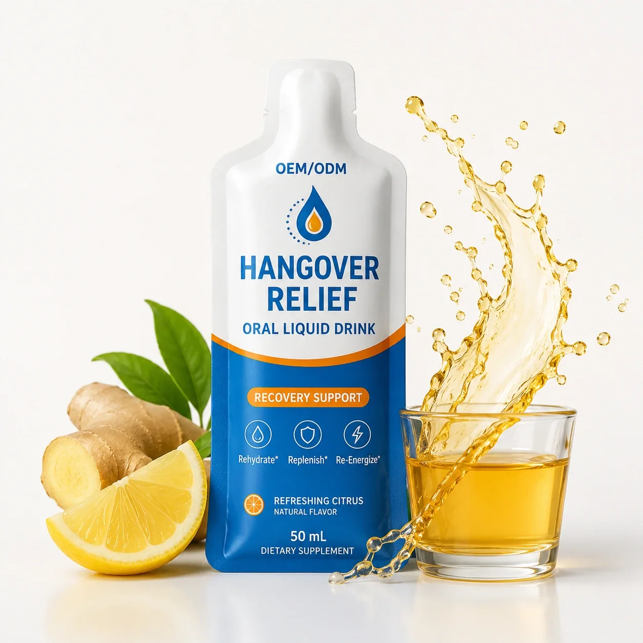 Hangover Relief Oral Liquid private label product packaging