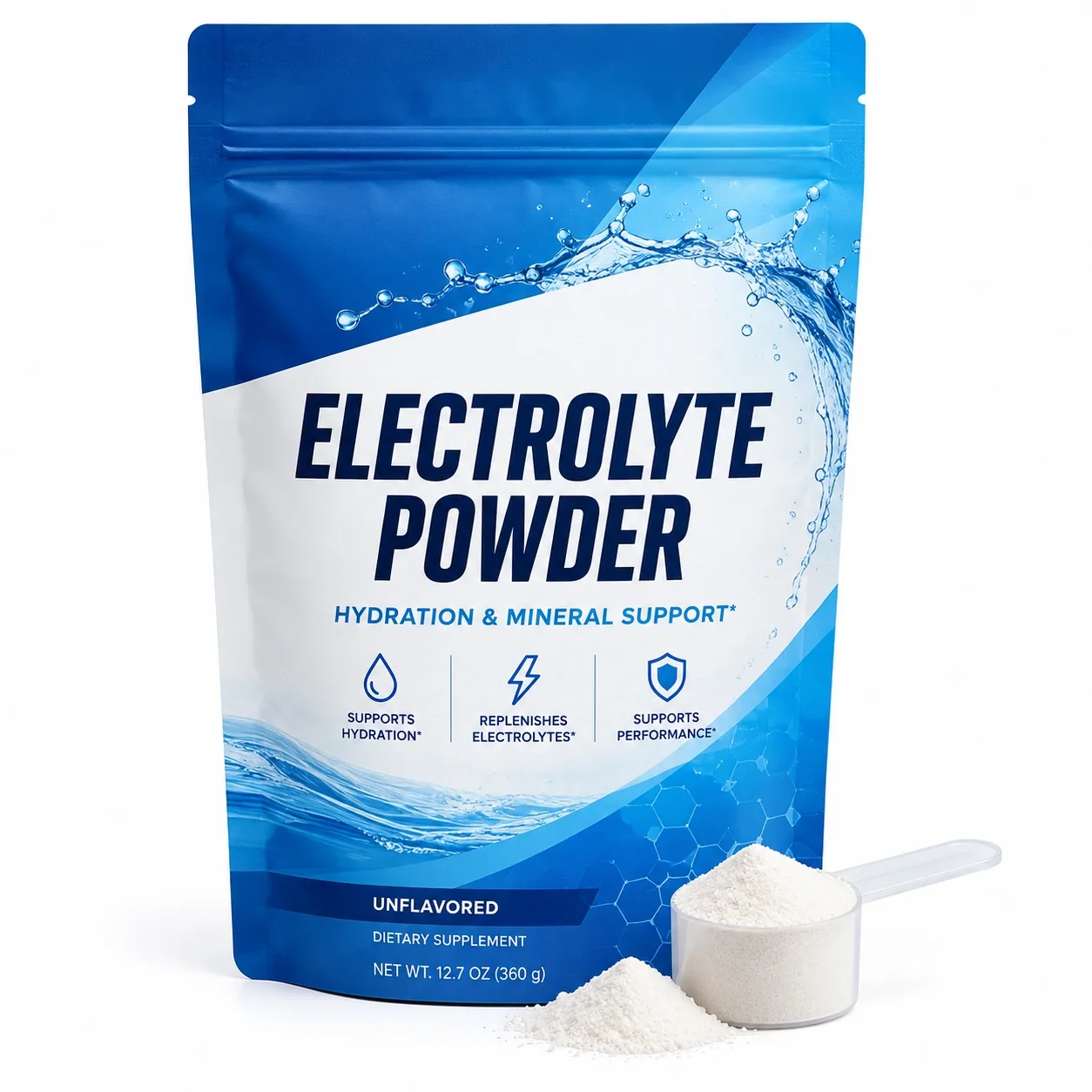 Electrolyte Powder private label product packaging