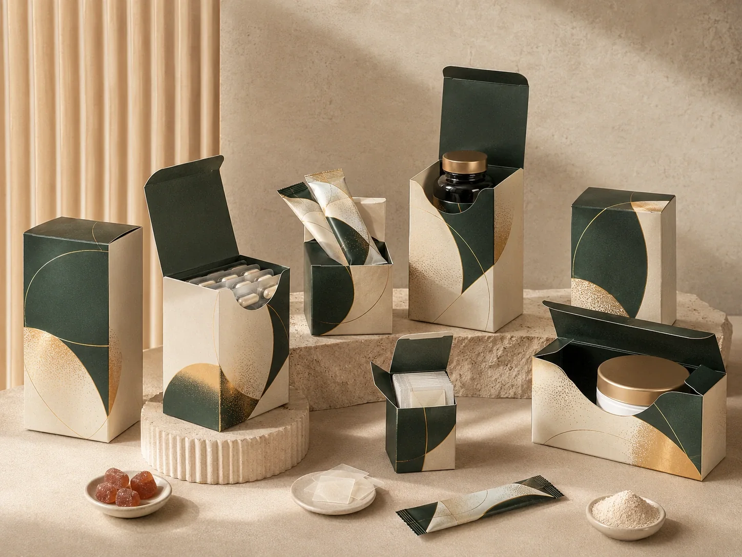 Private label supplement cartons and boxes