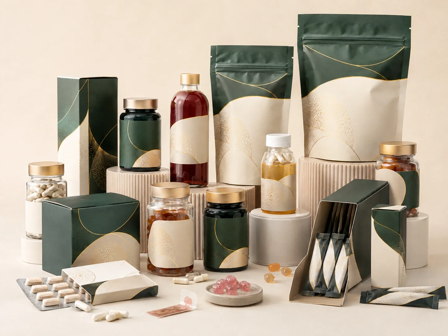 Complete finished private label supplement product range